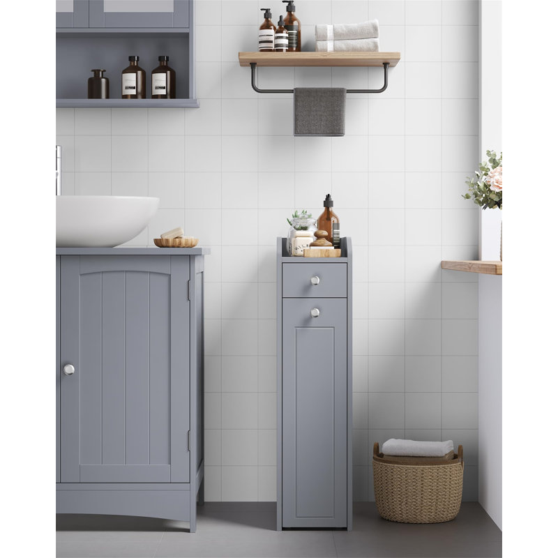 Tashania Bathroom Cabinet, Grey/Brown/Blue