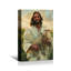 «Jesus Christ the Good Shepherd tenant un agneau», art sur toile tendue-129020101