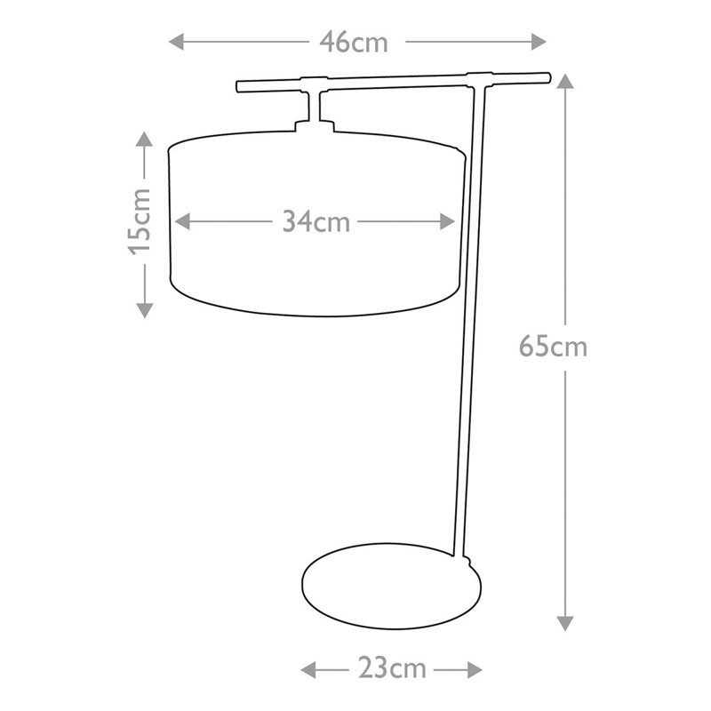 Santistevan Metal Desk Lamp, Brown/Polished Brass