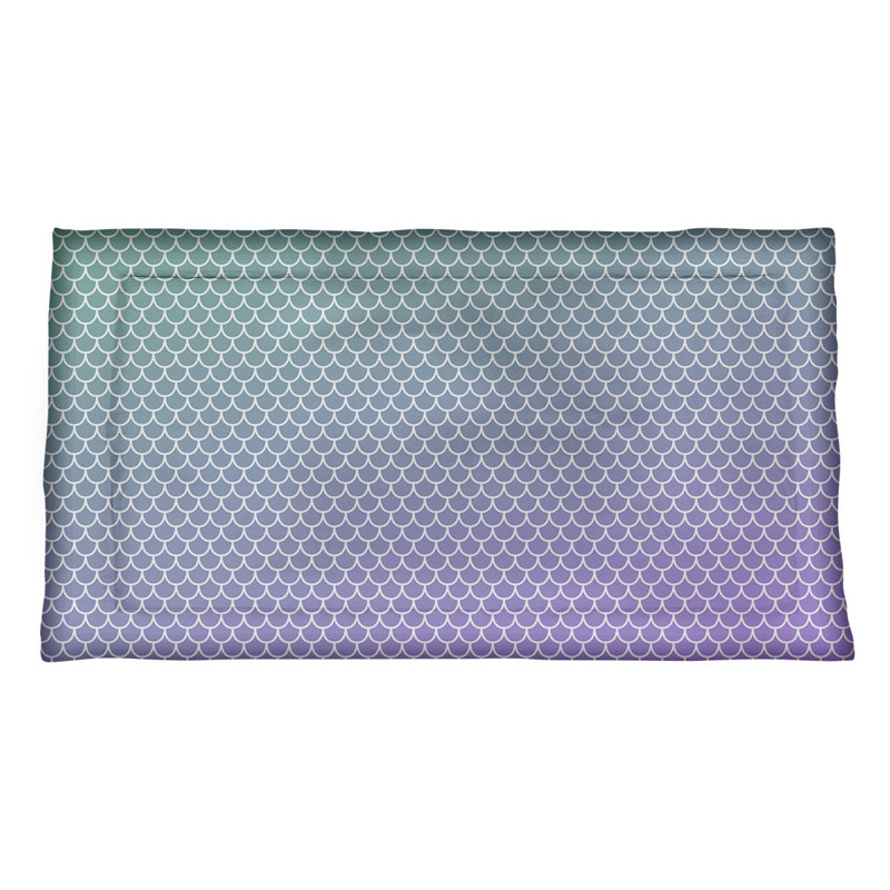 Taie décorative Katelyn Elizabeth, Polyester, Simple standard, Turquoise / Mauve