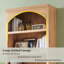 Bibliothèque arquée de 76 po de hauteur, grande étagère arquée à 5 niveaux avec tablettes réglables, avec rangement et tablettes ouvertes-1499794080-1493302141-1496996994
