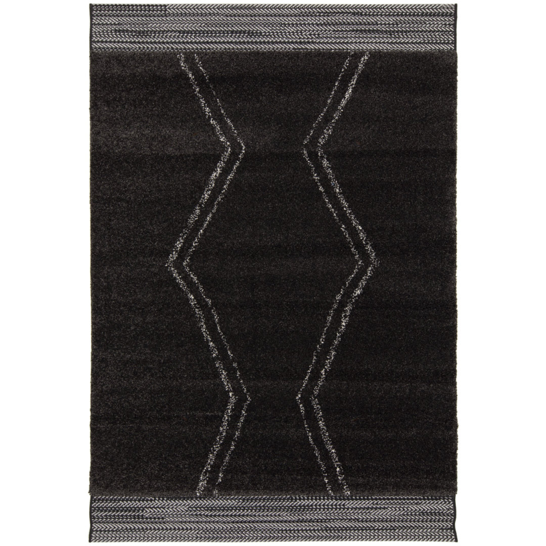 Norte Handwoven Polypropylene Black Rug
