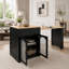 Table de comptoir extensible avec roues, table de bar avec prise de courant intégrée, armoire à vin de ferme avec tiroirs double-face, convient-133652464