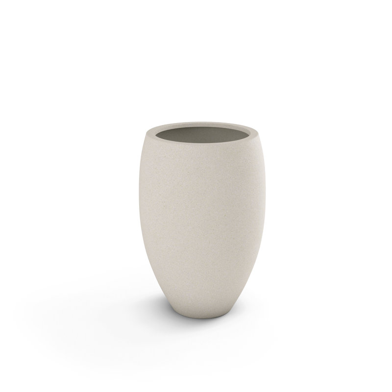 Brandy Concrete Planter, White, 42" H x 29" W x 29" D