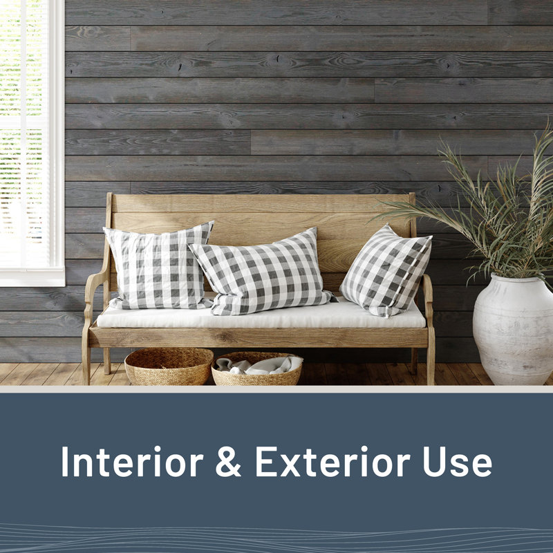 8 ft Distressed Smoke Pine Shiplap Planks (Set of 4)