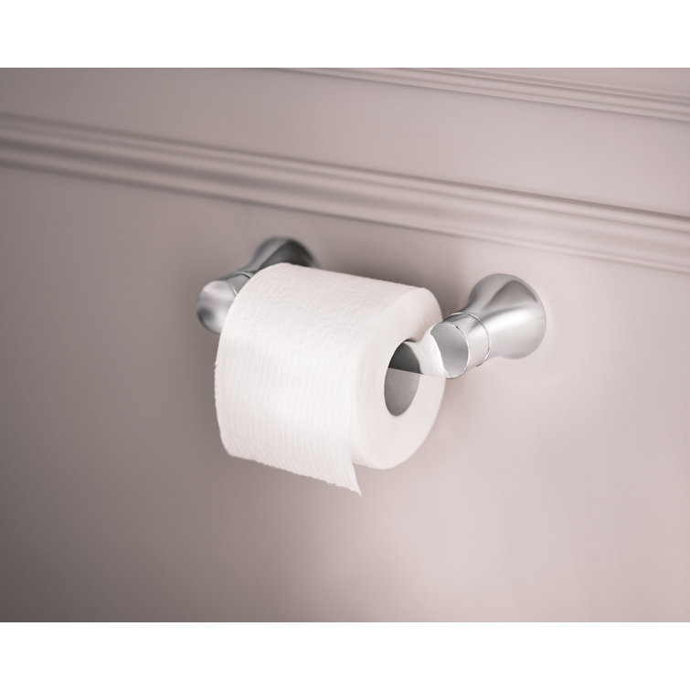 Moen Align Matte Black Wall Mount Pivot Toilet Paper Holder in the Toilet  Paper Holders department at