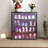 Shoe Box with RGB LED Light, Wooden Stackable Shoe Storage Box with Glass Door, Shoe Storage Bin Shoe Display Case for Sneakers (4 Tier-1)-34093133