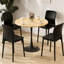 Table ronde, table de salle à manger moderne de 31,5 po, table de salle à manger, plateau en panneau de fibres à densité moyenne et base tulipe en acier, table de cuisine, table basse Mid-Century pour le salon, table de salle à manger ovale-1872374866
