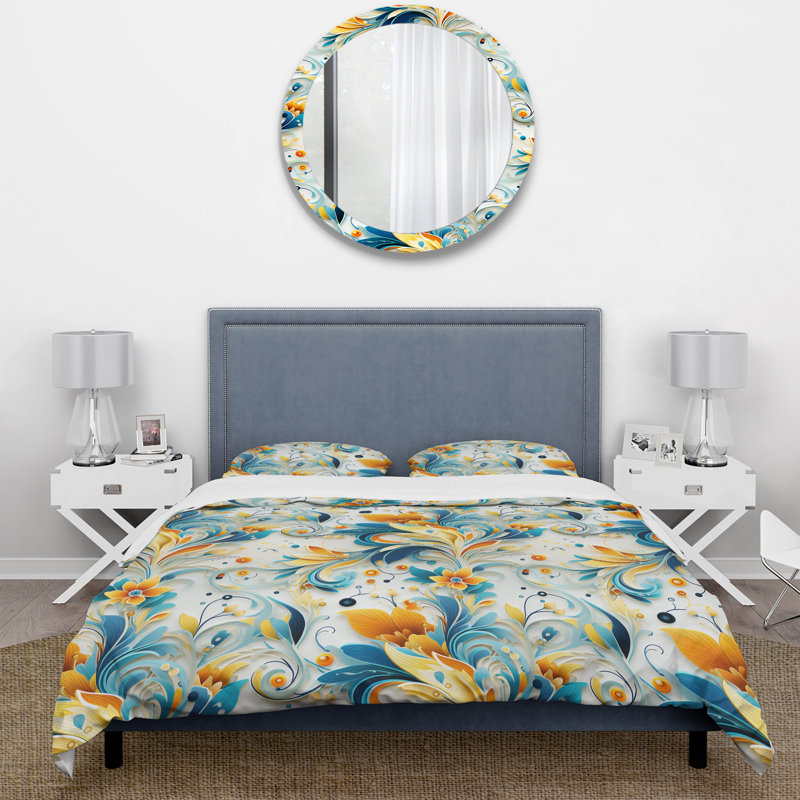 Ensemble de housse de couette à motif cachemire Contemporary Harmony, Housse de couette pour grand lit et 2 taies décor
