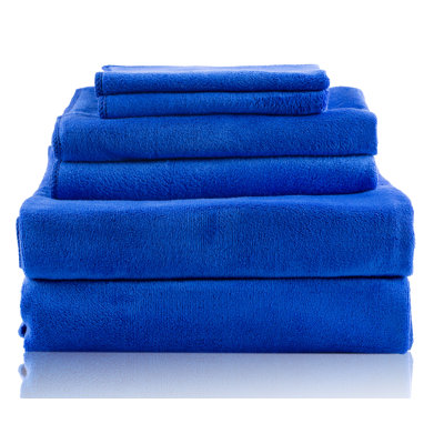 Ensemble de 6 serviettes en microfibre Claireville