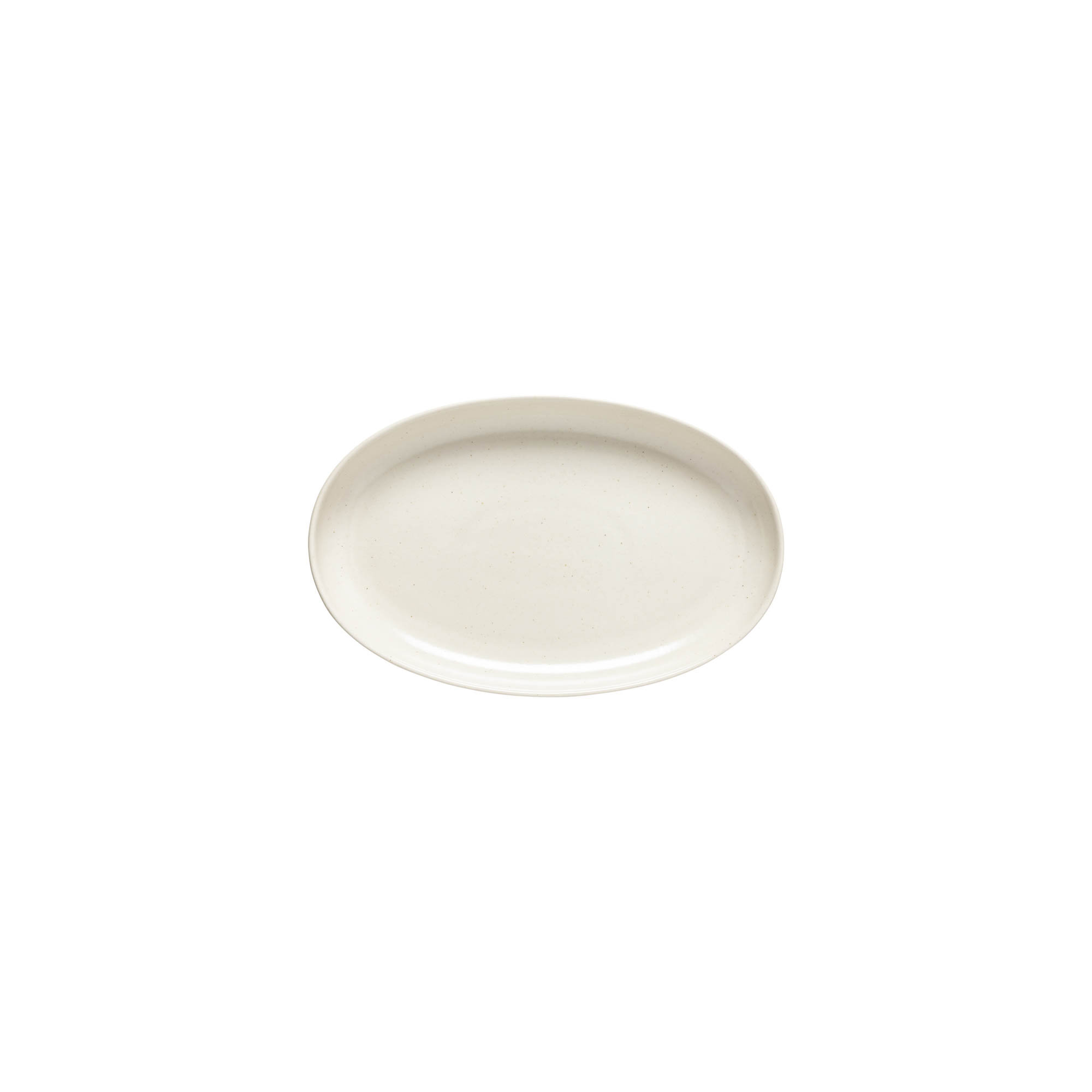 Casafina Pacifica Oval Platter, Vanilla, 1.77" H x 10.35" W x 16.06" L
