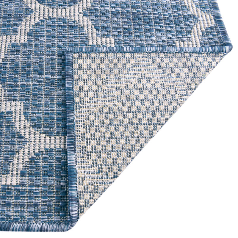 Suffolk Blue Indoor/Outdoor Area Rug, Rectangle 3'3" x 5'3"