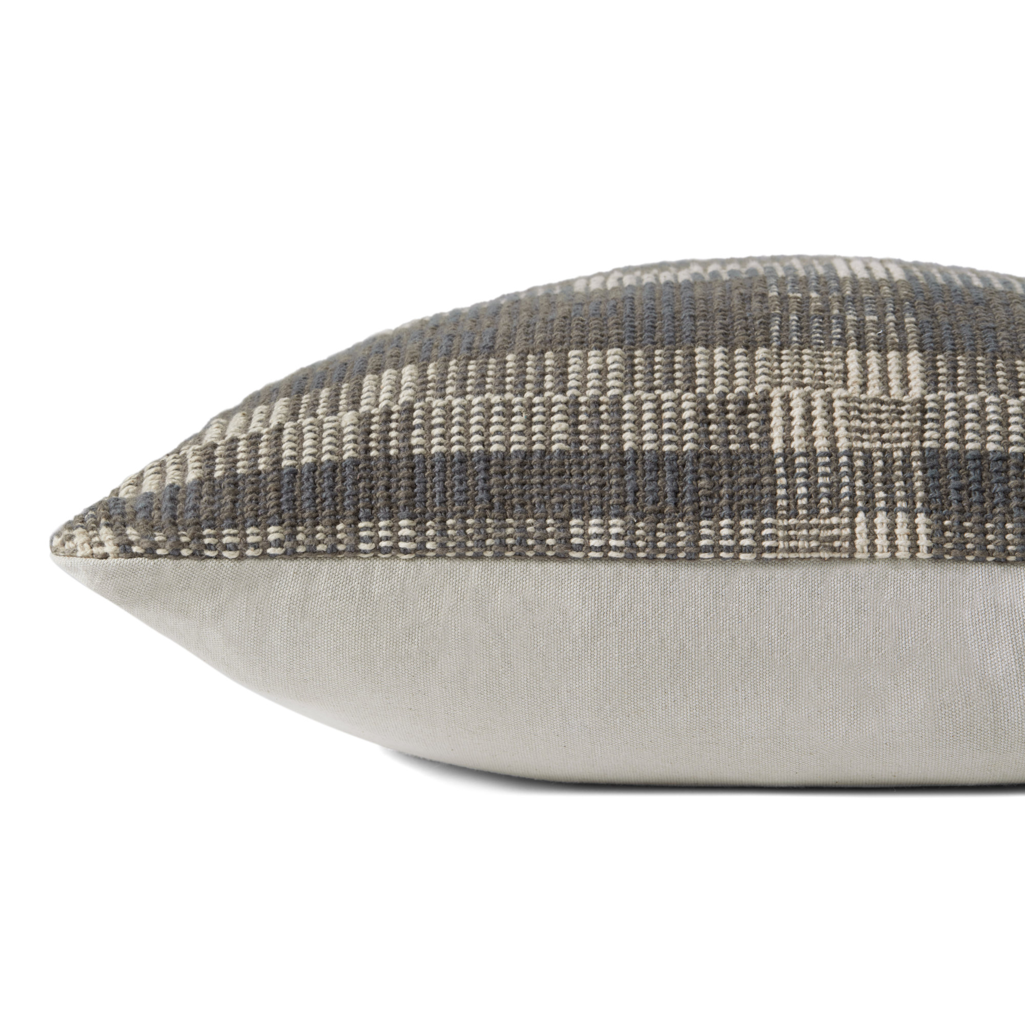 Amber Lewis x Loloi Cove Smoke / Natural Pillow, Pillow Cover Only - No Insert