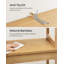 Armoire de rangement au-dessus de la toilette avec station de charge, support de toilette peu encombrant, armoire de salle de bain avec tablette intérieure réglable et barre stabilisatrice inférieure