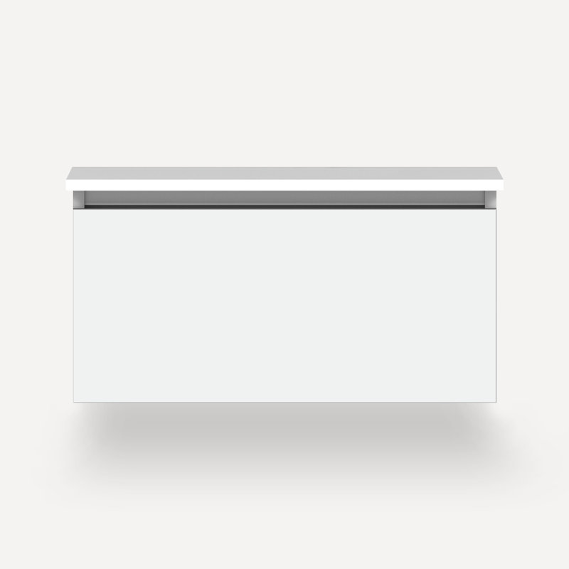 Cartesian Vanity 30" W (2 Drawers), Matte White, Lyra
