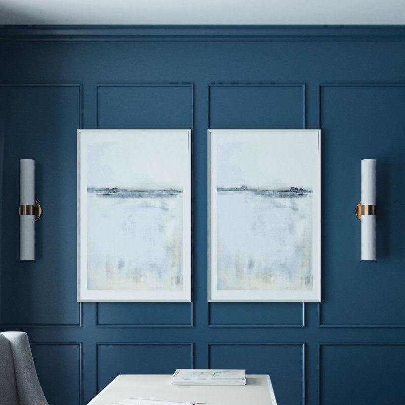 Theo Steel Wallchiere, Aged Brass, White