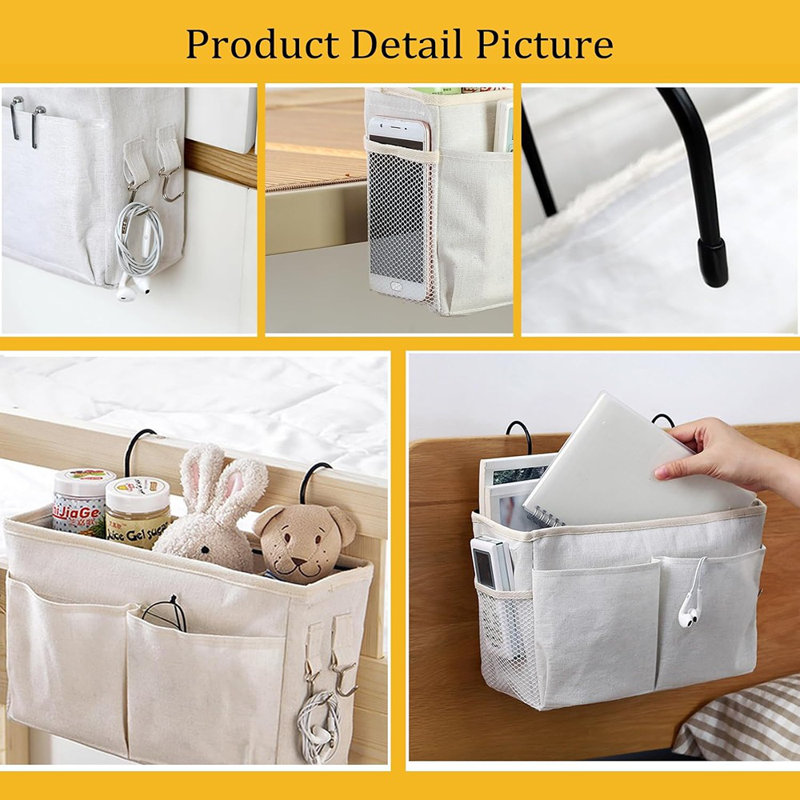 Bedside Caddy Organizer/Bedside Hanging Storage Bag Multi-Functi...