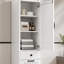 Armoire à linge avec 1 armoire de rangement et 1 tiroir - blanc