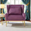 Fauteuil en velours pour le salon, la chambre à coucher ou le coin lecture - élégant et confortable-1000029462