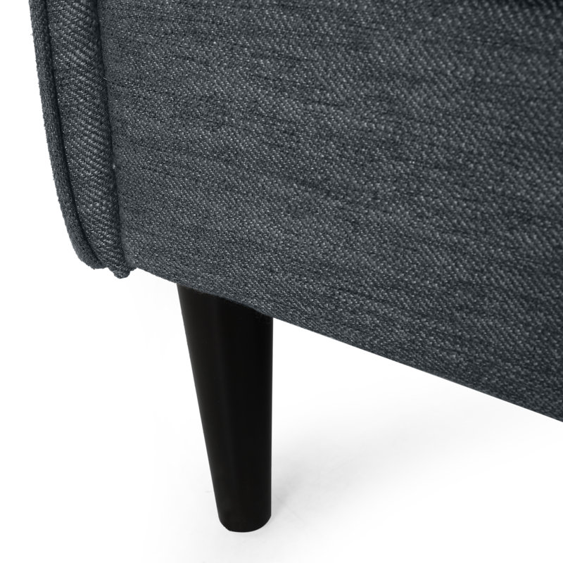 Canapé à accoudoirs roulés 78 po, Tissu gris anthracite