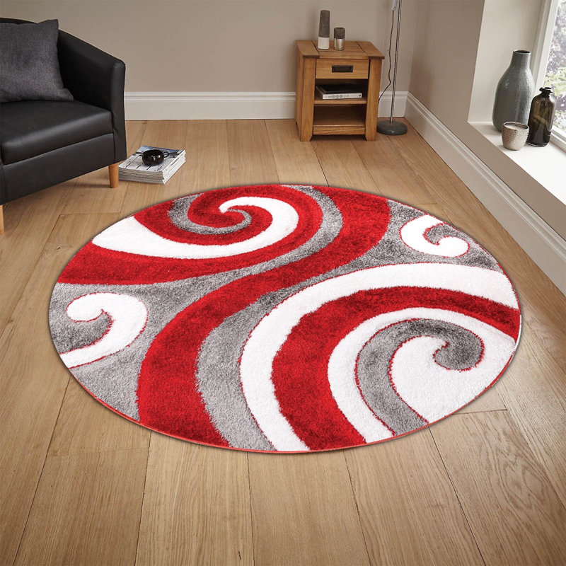 Allwein Abstract Indoor Rug, Round 7'7"