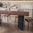 Walnut grain rectangle rock plate dining table-110097505