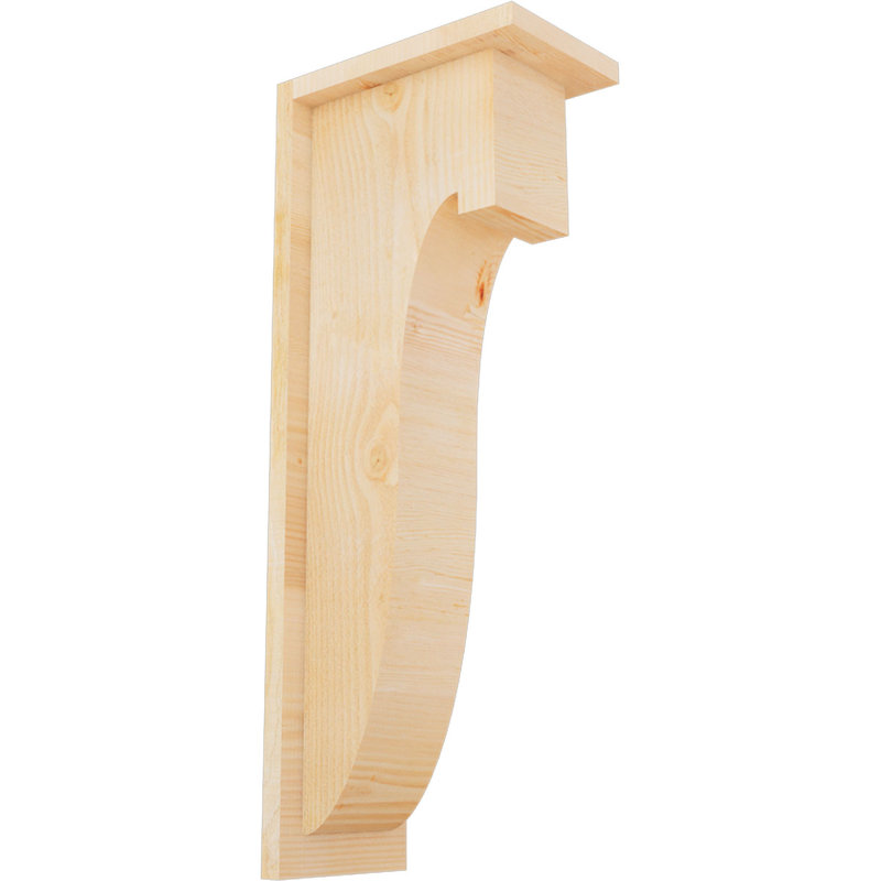 Corbeau Del Monte avec contre-plaque, H 26 po x l 6 po x P 10 po, Sapin de Douglas, Sciage brut