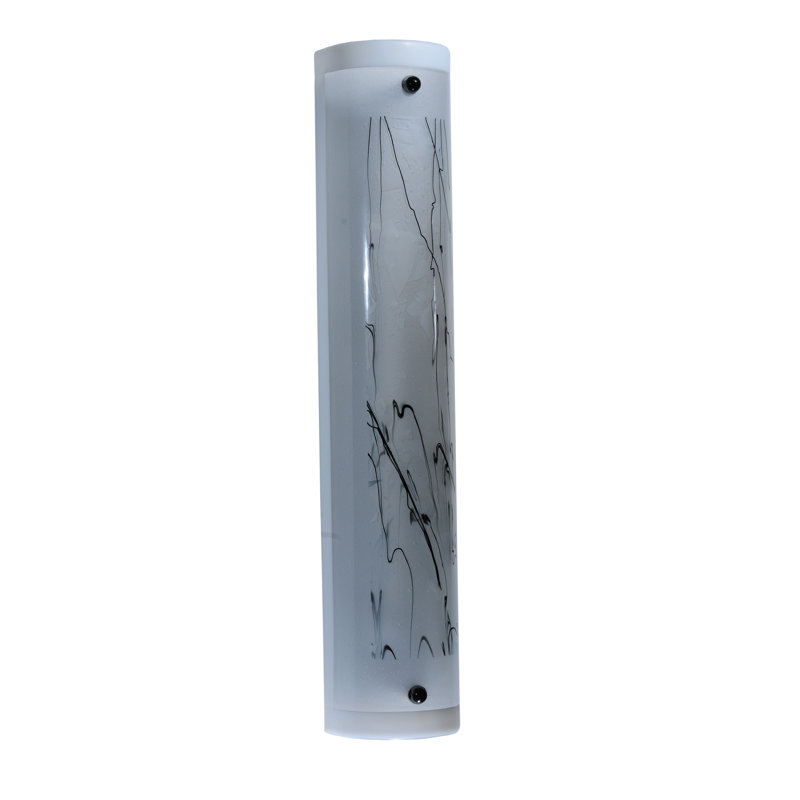Applique murale encastrée en verre 1 lumière