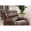 Fauteuil inclinable de style transitionnel avec poignées surdimensionnées avec accoudoirs à têtes de clou et coussin supérieur