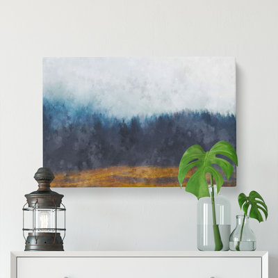 Forest Fog Painting - Wrapped Canvas