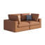 Canapé modulaire modulaire, canapé modulaire rembourré en duvet de 152 pouces, canapé en U en forme de nuage avec méridienne, repose-pieds, canapé surdimensionné pour le salon, ensemble de canapé brun anti-rayures Leathaire-1375949791