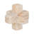 Decorative Marble Jack Sculpture for Tabletop Display - Modern Home Decor Cross Object for Bedroom, or Living Room Decoration - 4", White & Tan