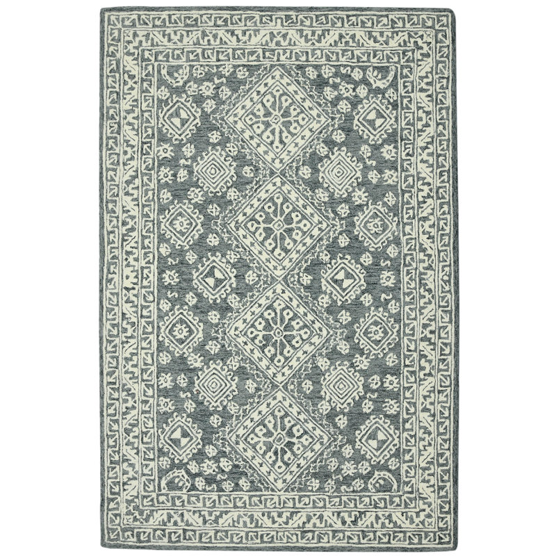 Cauley Wool Geometric Indoor Rug, Rectangle 5' x 7'6"