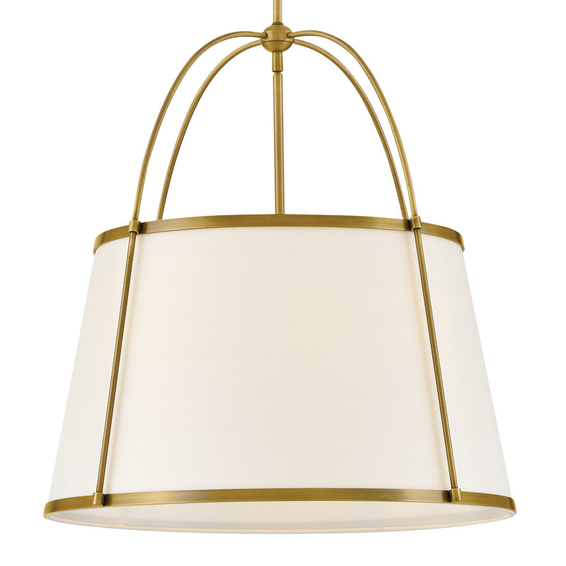 Hinkley Clarke Drum Two-Tone Chandelier Pendant, Gold