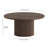 Rollan 32" Wide Round Fluted Coffee Table in Brown Oak-1556820592