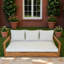 Canapé de patio 3 places avec coussin plus épais, coussins moelleux, coussins de pieds réglables et housses de coussin amovibles-182235226