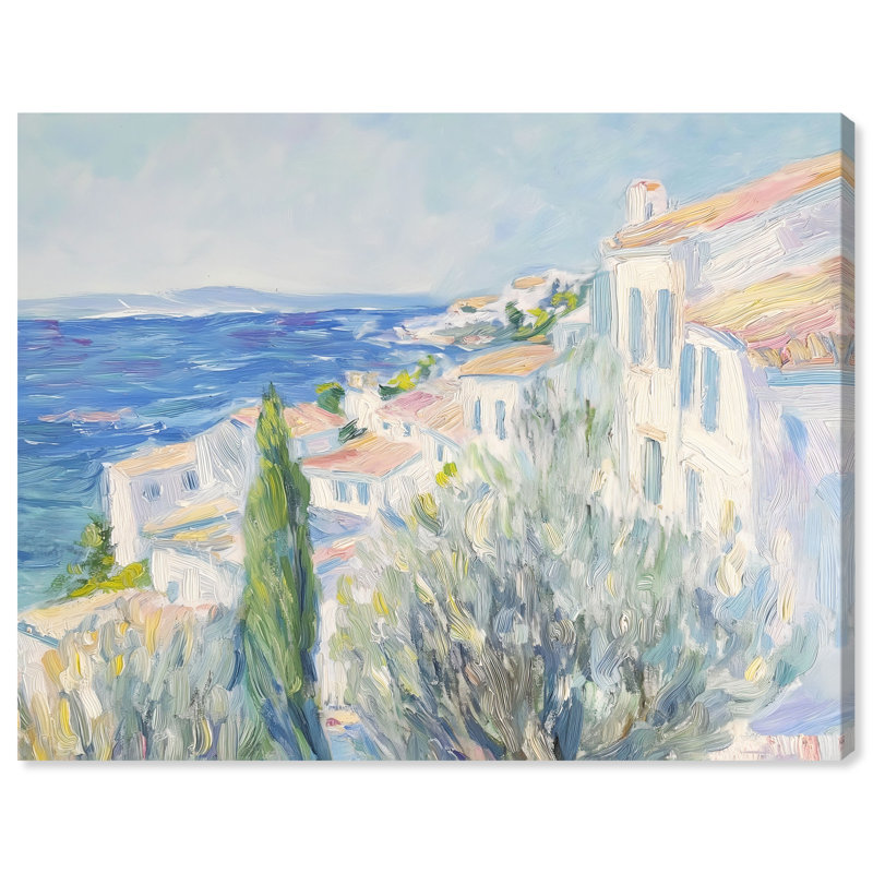 Henri Matisse Interpreted Town II Canvas Nautical & Beach Print by Oliver Gal, Black Frame, 20 x 16, 30"H x 36"W