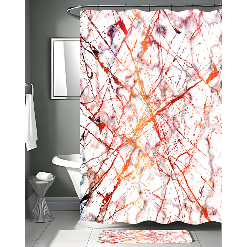 Abstract Shower Curtain, 72" H x 70" W