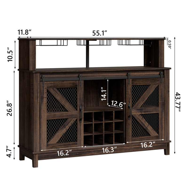 Bar de style campagnard, Brun