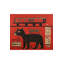 Tapis décoratif moderne noir et rouge à motif d'animaux lavables de la collection Waso-279305985