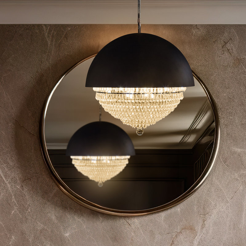 Eclipse "LED Light Chandelier w/Black Dome"