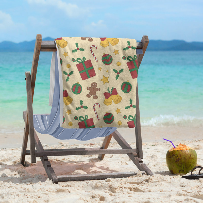Beach Towel, Cream, Microfiber