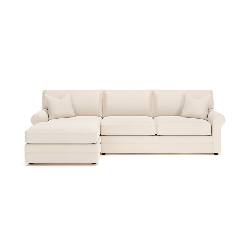 Charlie 2-Piece Sofa With Chaise Sectional, Canvas Canvas, Cruise Adrift