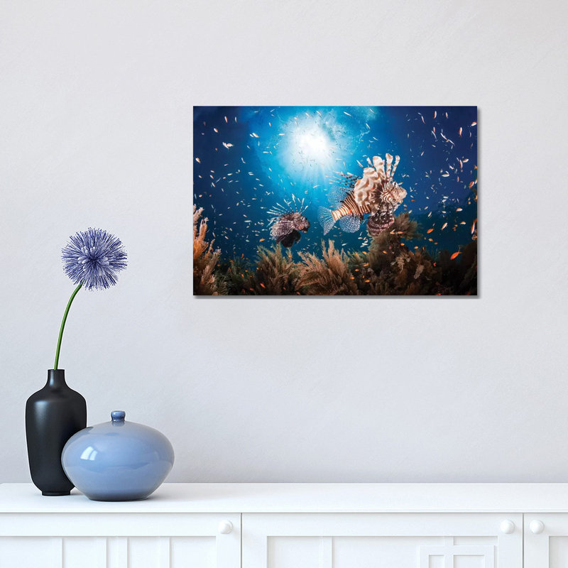 Lionfish 1 Piece Wall Art on Canvas, 30.48cm H x 45.72cm W x 1.91cm D, Wrapped Canvas