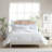 Laura Ashley Margaret White Easy Care Reversible Dorm Bonus Bed Set-98716366
