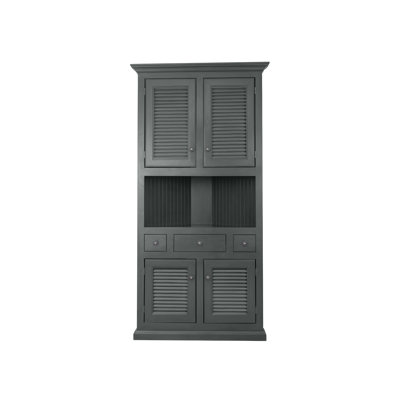 Modern Corner Dining Hutch with shutter doors