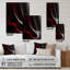 Abstrait contemplatif rouge et noir I, art mural abstrait à vagues modernes-992253917