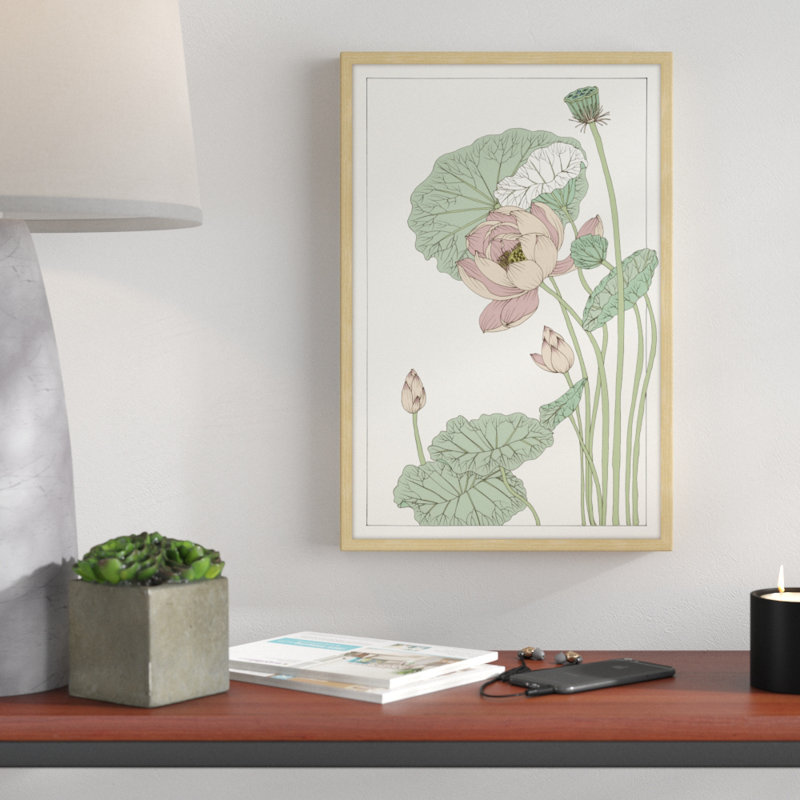 « botanique gloriosa lotus ii », impression encadrée, H 18 po x l 12 po x P 1,5 po