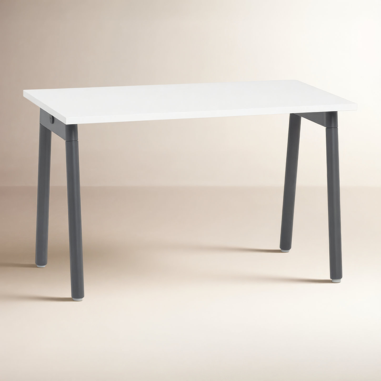 Series A Writing Desk, White/Charcoal, 57"L x 27"D x 29"H