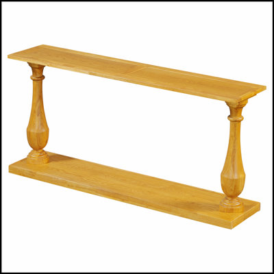Console de canapé rétro avec placage de pin luxueux et pieds de vase élégants pour le salon, le bureau, l'entrée et la chambre à coucher